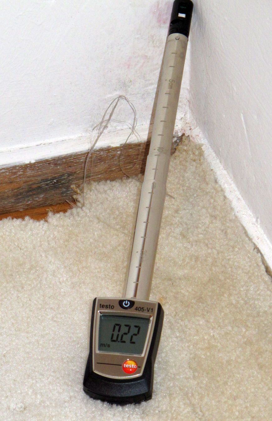 Luftgeschwindigkeitsmessung mit Hitzdraht-Anemometer